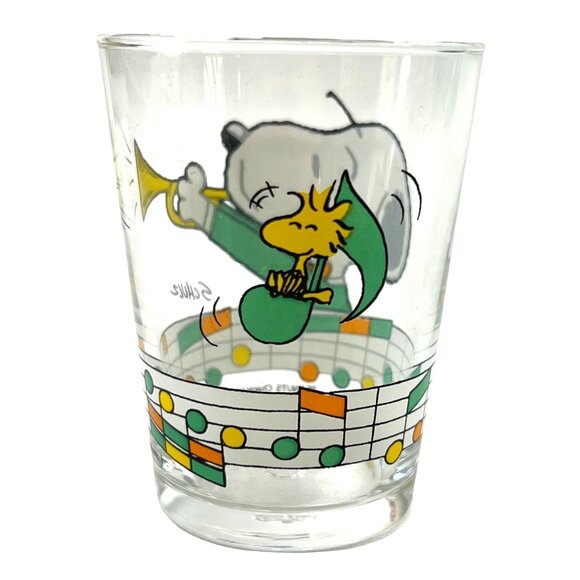 Snoopy Woodstock 4 oz Juice Glasses Set of 3 Sasaki Glass with Original Box - Picture 9 of 12